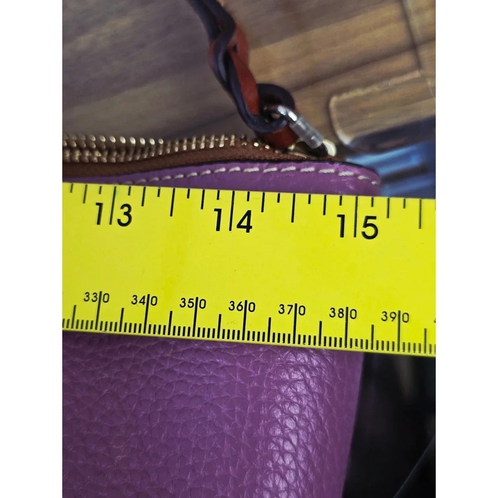 Dooney & Bourke Maxine Tote Pebble Leather Tote Orchid Purple Pink Zip Top Bag